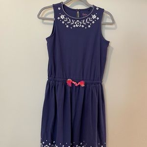 Mini Boden girls navy blue sundress size 13-14y